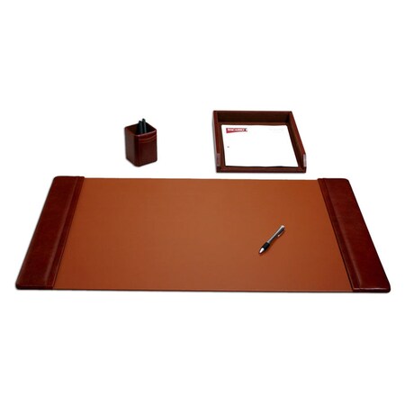 Dacasso Mocha Leather 3-Piece Desk Set DF-3037